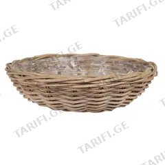 ქოთანი დაწნული Mega Collections Lana Plate -F- Natural D41H12