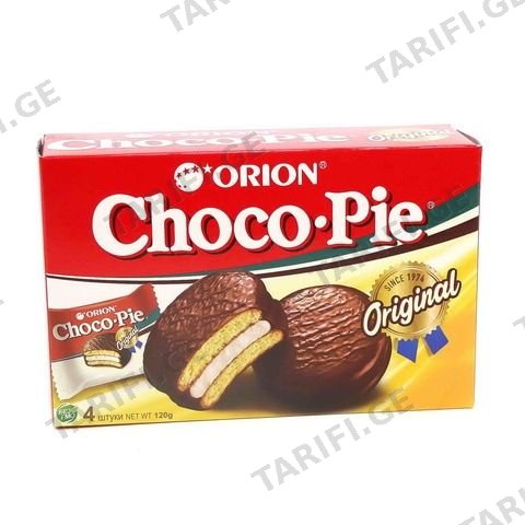 ორიონი ჩოკო პაი ბისკვიტი 120 გრ 1ც