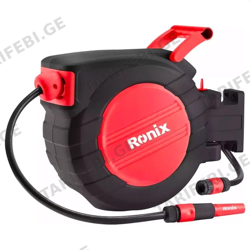 ბაღის შლანგი ავტომატური გადახვევით RONIX RH-6131 15მ 1/2 ინჩი