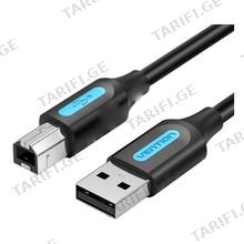 VENTION COQBG USB 2.0 A Male to B Male Cable 1.5M Black PVC Type