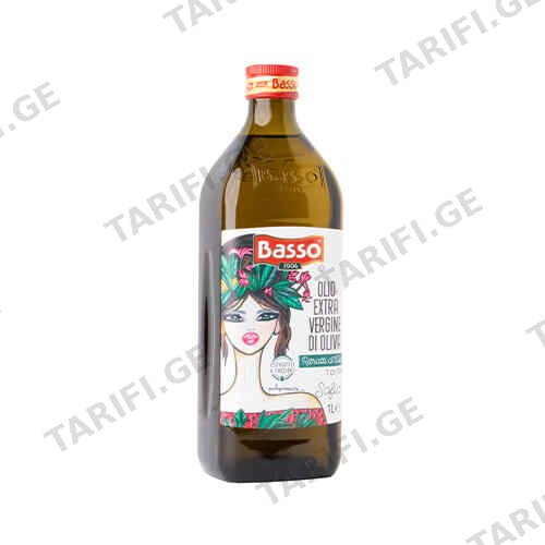 ზეთი ზეითუნის ექსტრა ცივი გამოწურვის /Basso/ 1ლ / 200 გრ