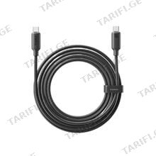 Baseus Foamed Silicone Fast Charging Data Cable USB-C to USB-C 100W 2m E0426704 Cosmic Black მობილურის კაბელი