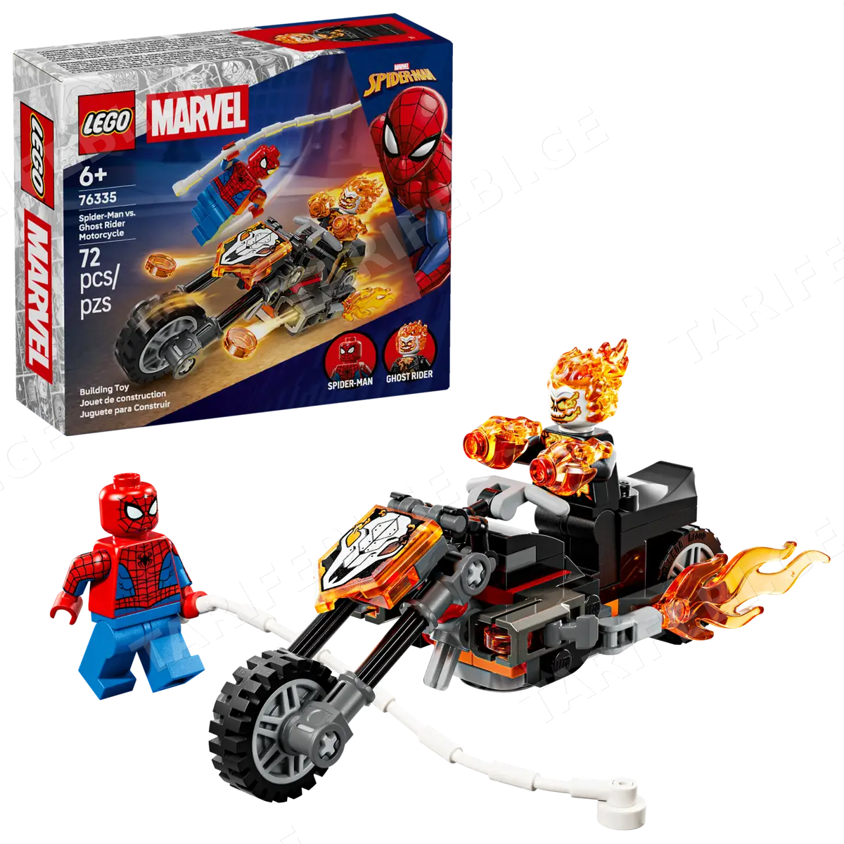 ასაწყობი კონსტრუქცია SPIDER-MAN VS. GHOST RIDER MOTORCYCLE - MARVEL - LEGO