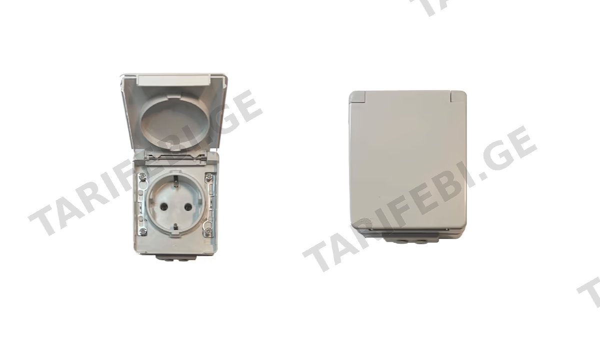 EFAPEL (48131) Wall Socket 16Amp 250V Electronic Power წყალ გამძლე ყუთი(4580)