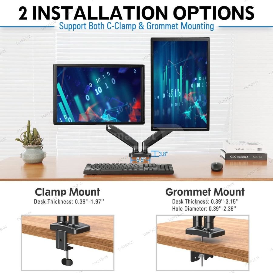 მონიტორების სამაგრი Dual Monitor Mount Stand, Gaming,