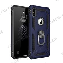 iPhone XS Sofia Ring Case სილიკონის ქეისი ბეჭდით - მუქი ლურჯი