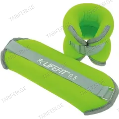 სიმძიმე ხელებისთვის და ფეხებისთვის LifeFit Neoprene WRIST/ANKLE 2x0.5 კგ მწვანე