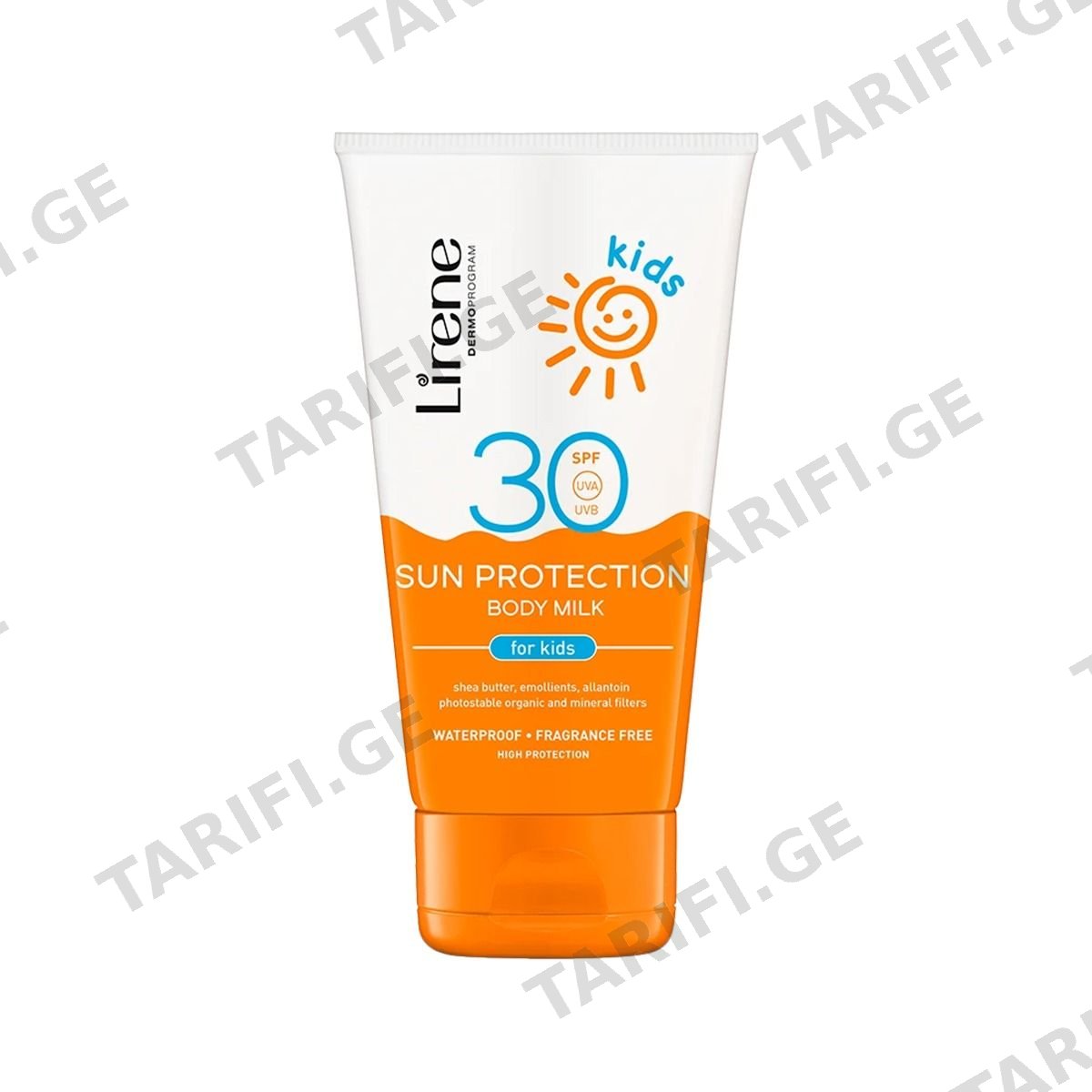 ბავშვის მზისგან დამცავი რძე SPF30 150 მლ 5136 ლირენე - Lirene