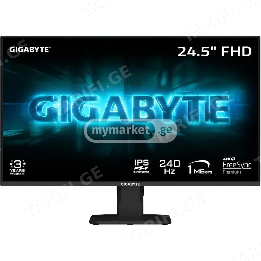 მონიტორი Gigabyte GS25F2A EK 24.5" FHD IPS 240Hz 1ms 2xHDMI