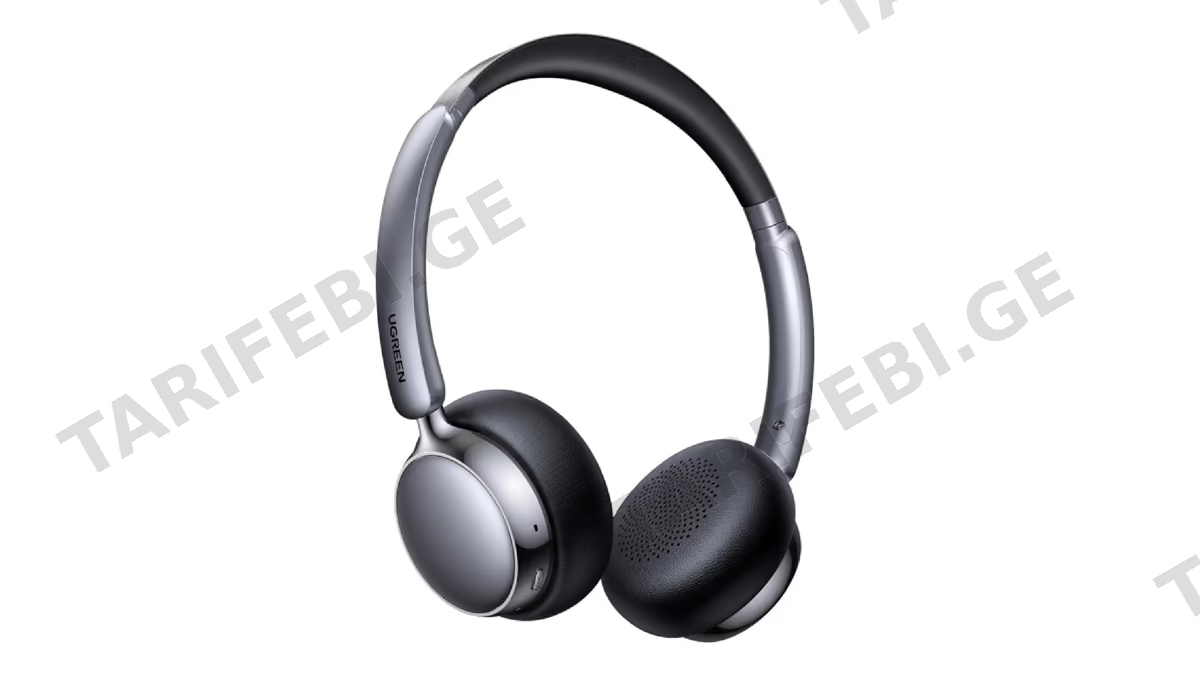 ყურსასმენი Ugreen HP207 (75630) Studio Plus, Headset, Wireless, Bluetooth, Black/Silver
