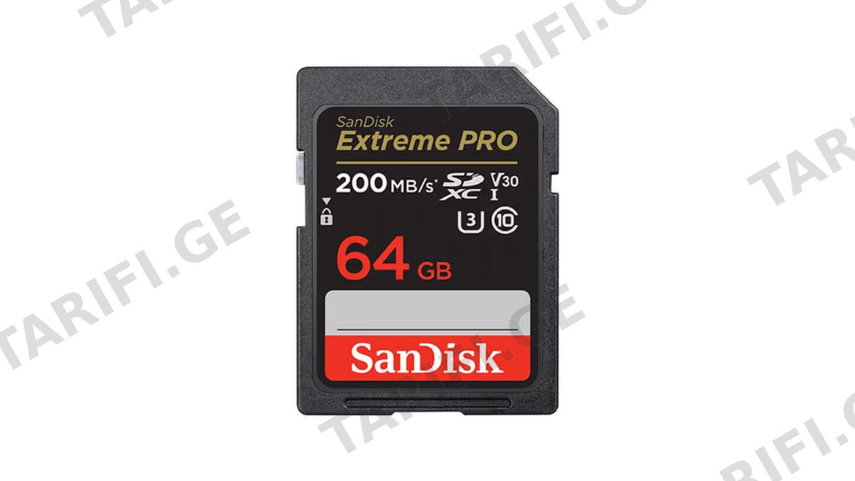 SanDisk 64GB Extreme PRO SD/XC UHS-I Card 200MB/S V30/4K Class 10 SDSDXXU-064G-GN4IN