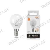 ნათურა 10W 750lm 3000K E27 LED 1/10/100 Gauss Elementary