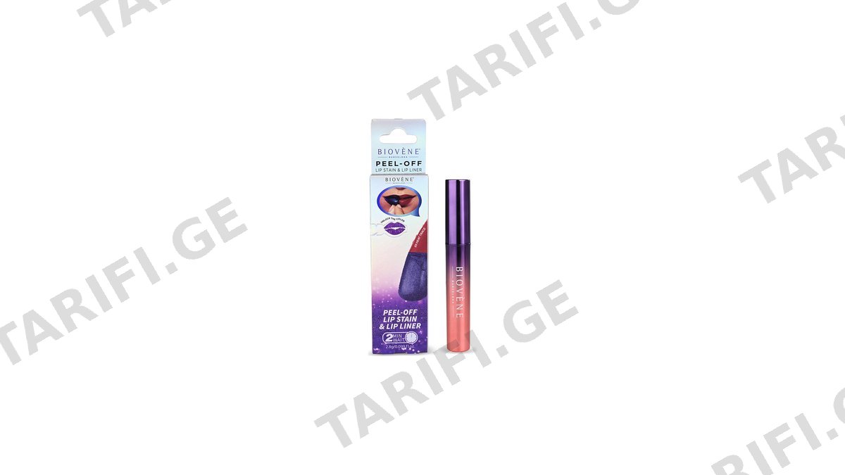 ბიოვენე ტუჩის საცხი & ლაინერი 9293 PEEL-OFF ბურგუნდი 2.8გ *