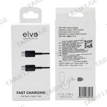 Elvo Premium Charging Type-C-Type-C 20W ტელეფონის კაბელი