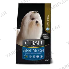 ძაღლის საკვები Farmina Cibau Sensitive Adult Mini თევზი 2.5 კგ