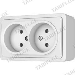 როზეტი Vilma RP16-020 ww 2 განყოფილებიანი თეთრი