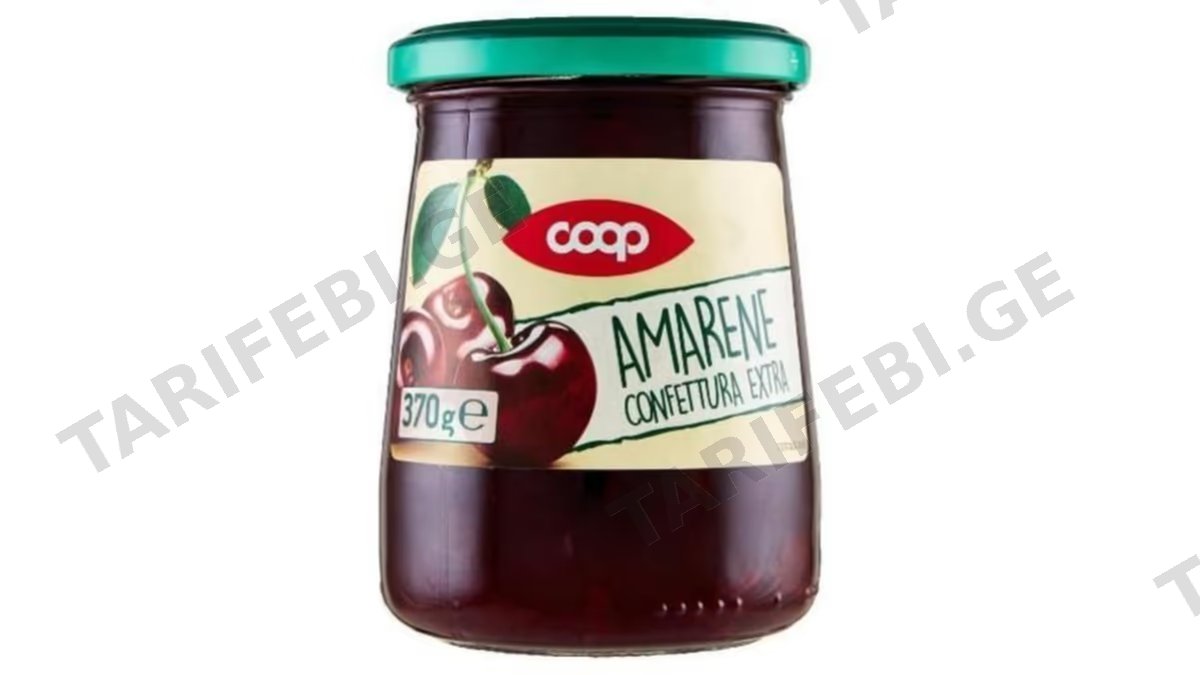 "COOP"- შავი ალუბლის ჯემი 370 გრ.