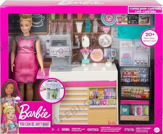 ბარბის სათამაშო ნაკრები MATTEL GMW03 BARBIE COFFEE SHOP PLAY