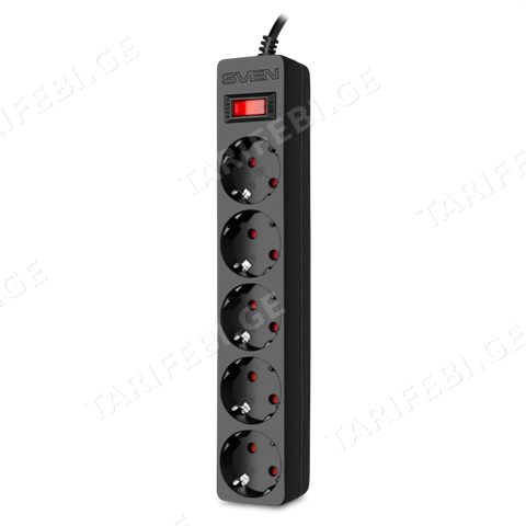 დამაგრძელებელი SVEN ქსელის დამცავი SF-05E 5.0m black SV-021573