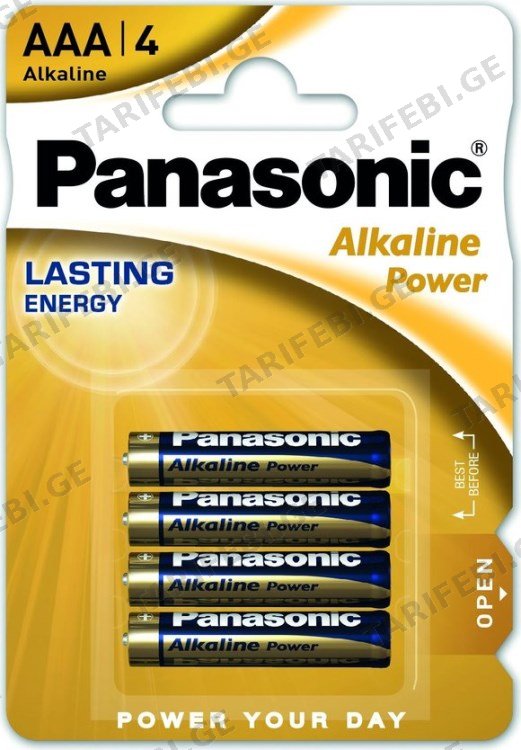 ელემენტი ალკალინური Panasonic Alkaline Power LR03 AAA 4ც.