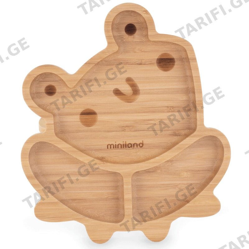 ბამბუკის საბავშვო თეფში MINILAND FROG BAMBOO DISH