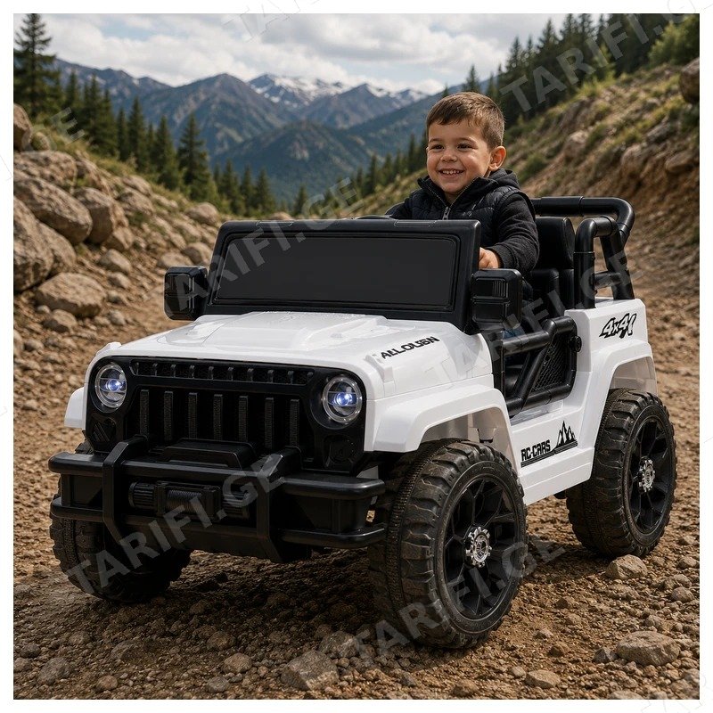 საბავშვო ელექტრო მანქანა JEEP DTM-898-W 4 ძრავით 12V EVA საბურავებით