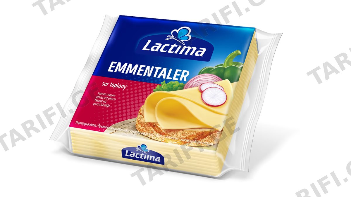 მდნარი ყველი /Lactima/ ფენა ემენტალერი 012319 /10*130 გრ