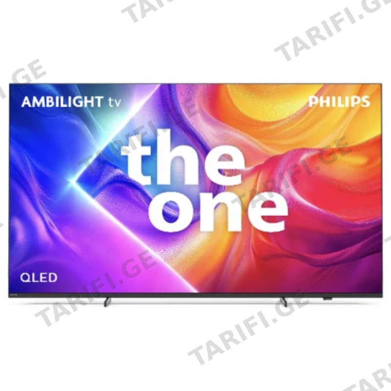 ტელევიზორი PHILIPS 85PUS9010/12 4K QLED SMART TV 85" (216 სმ) 144HZ AMBILIGHT შავი