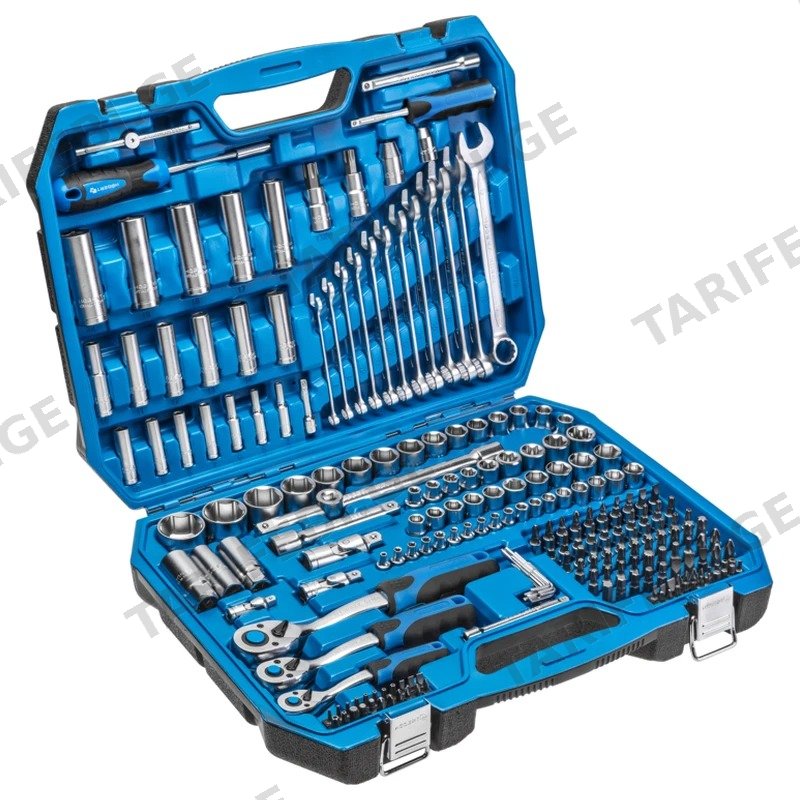 ხელსაწყოების ნაკრები HOEGERT HT1R444, 222 ცალი