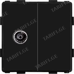 როზეტი ჩარჩოს გარეშე Socket Style TV შავი