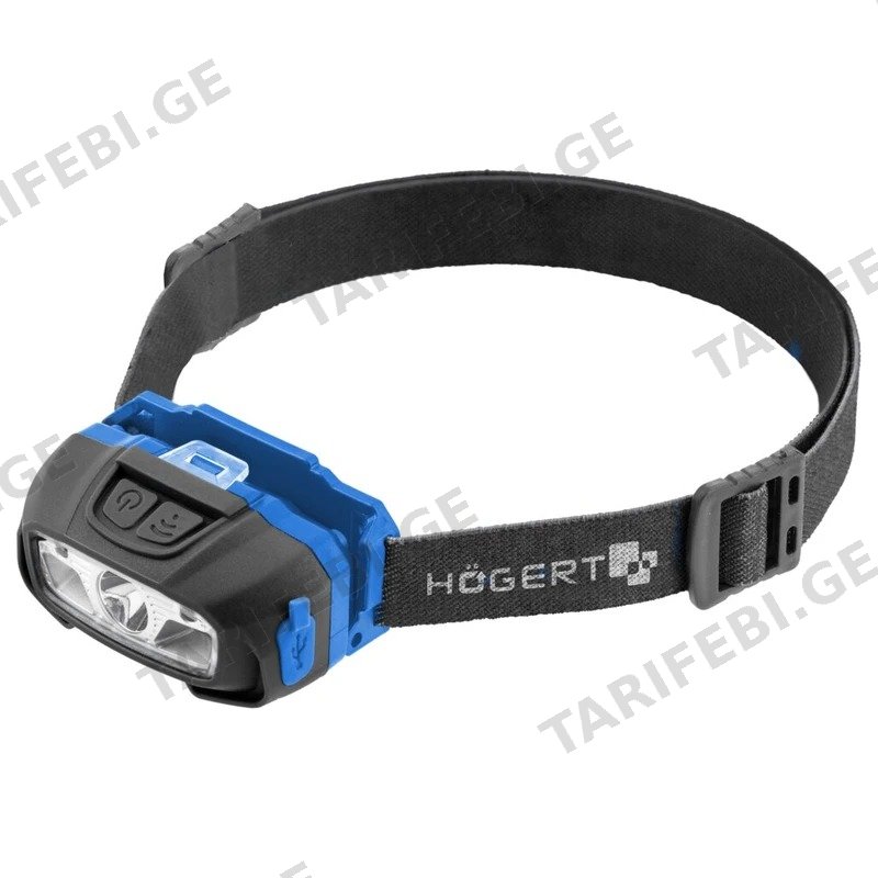 სამუშაო ფანარი HOGERT HT1E421 მოძრაობის სენსორით, 6 ფუნქცია, USB LED