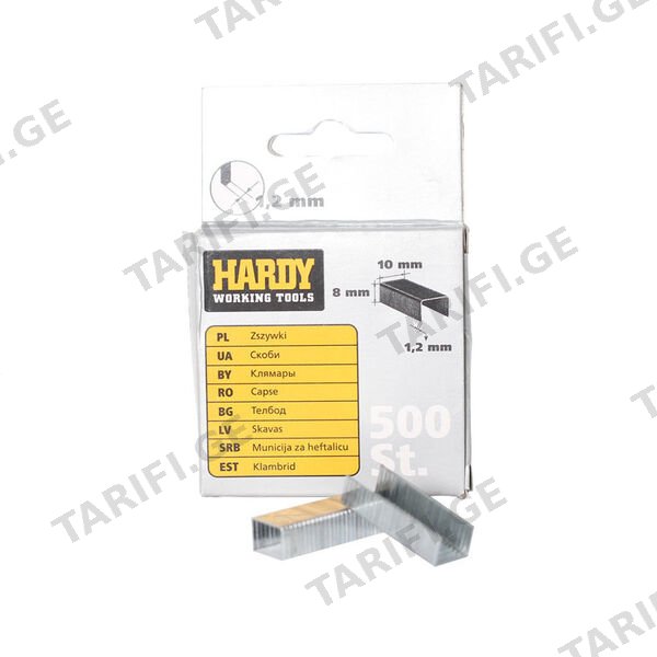სტეპლერის ტყვია 10X8X1.2 მმ 500ც 2241-650008