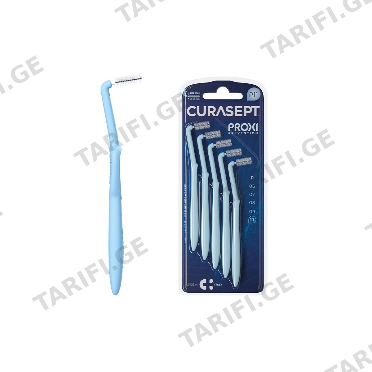 კბილთაშუა ჯაგრისი P11 Blue მოხრილი 1653 კურასეპტი - Curasept