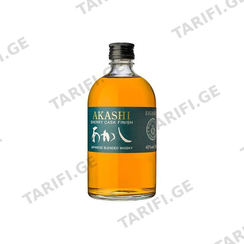 AKASHI ვისკი შერი კასკ 40%-0.5ლ