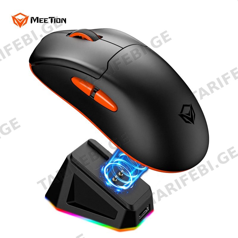 მაუსი MeeTion GW39 Wired+2.4G+Bluetooth Gaming Mouse With RGB