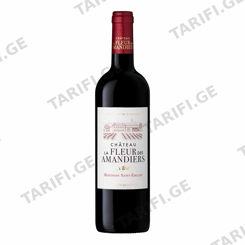 ფრანგული ღვინო / Chateau la Fleur Des Amandiers / წითელი მშრალი, ბორდოს რეგიონიდან 6*750 მლ