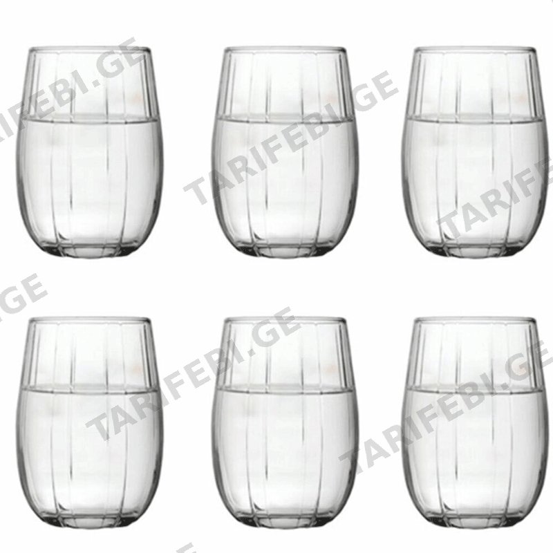 წყლის ჭიქა PASABAHCE LINKA (380ML, 6PCS)