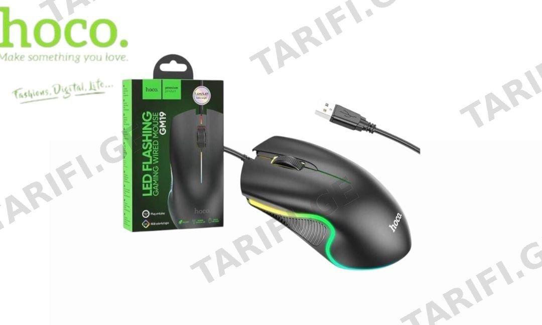 Hoco GM19 Enjoy Gaming Luminous Wired Mouse ORIGINAL