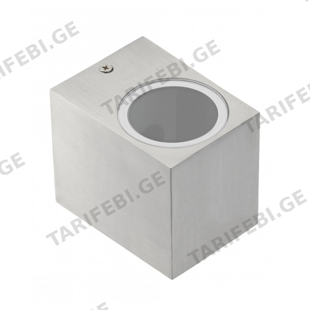 ფასადის განათება GTV TIAGO GU10 MAX 35W IP54 ოთკუთხედი ინოქსი