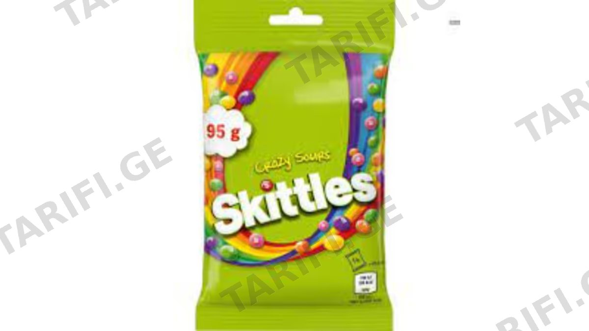 SKITTLES-საღეჭი დრაჟე სკიტლსი მჟავე მიქსი 95 გ