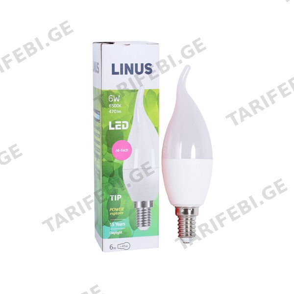 დეკორატიული ნათურა 6ვტ 6500კ LINUS E14 Lin64-7447