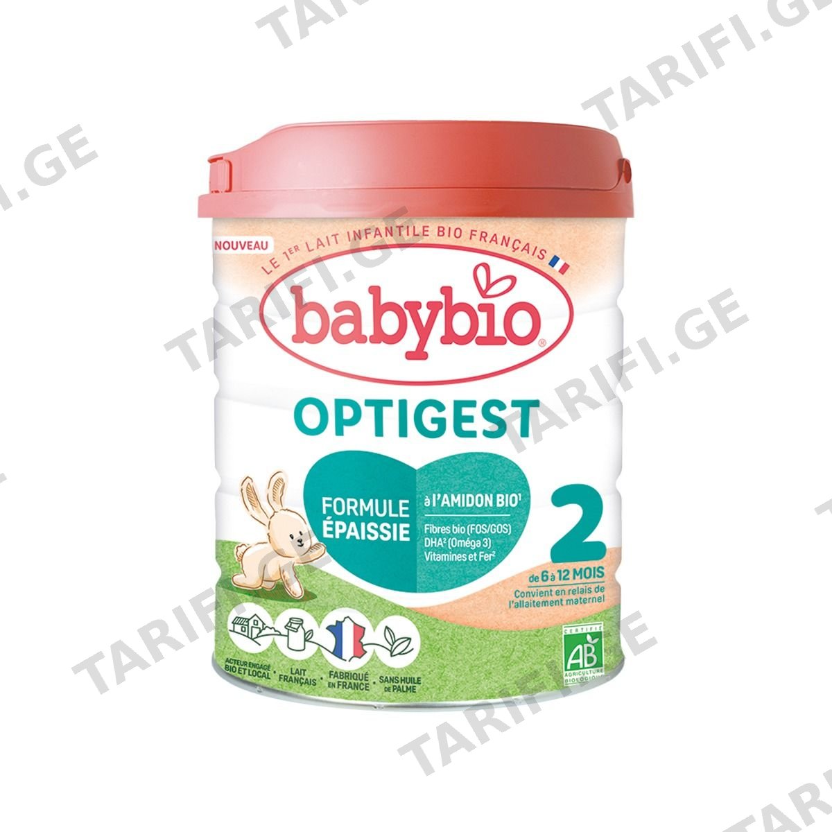 რძის ნაზავი Optigest 2 6-12 თვე 800 გ 0128 ბეიბი ბიო - Baby Bio