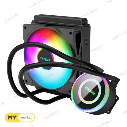 EVESKY 120 water cooling fan for CPU Intel and AMD