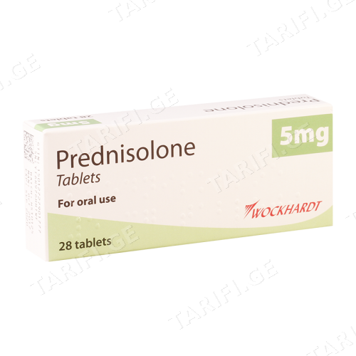 პრედნიზოლონი ტაბლეტი 5მგ #28 0 Prednisolone tab 5mg #28