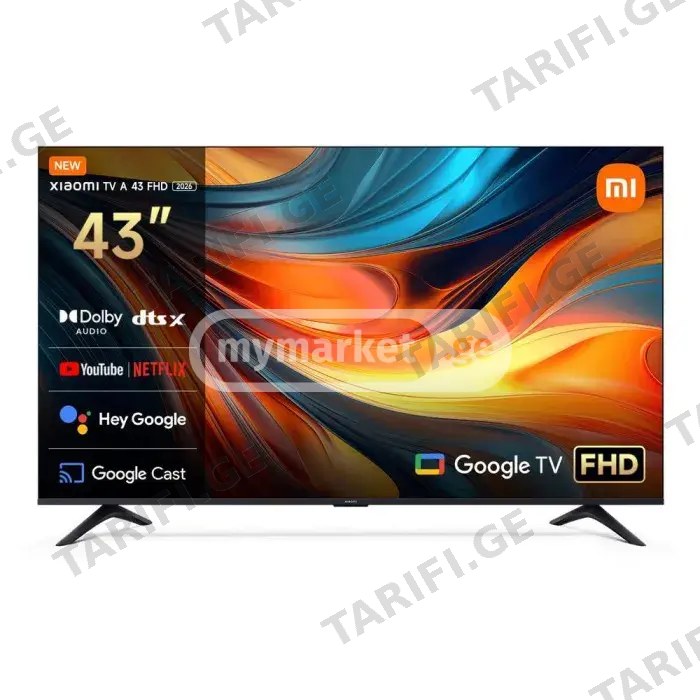 ტელევიზორი Xiaomi TV A 43F 2026 43" 109სმ Full HD Google TV