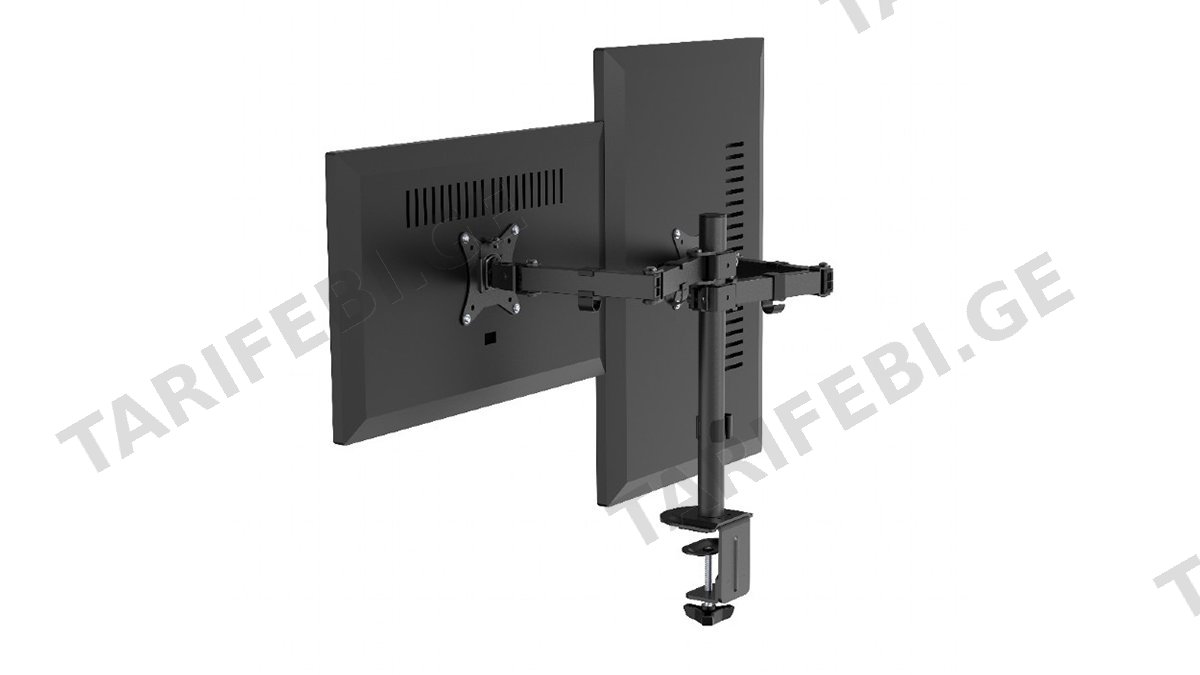 GEMBIRD, MA-D2-03 Double Monitor Arm (17-32) ორმაგი მონიტორის სამაგრი (28155)