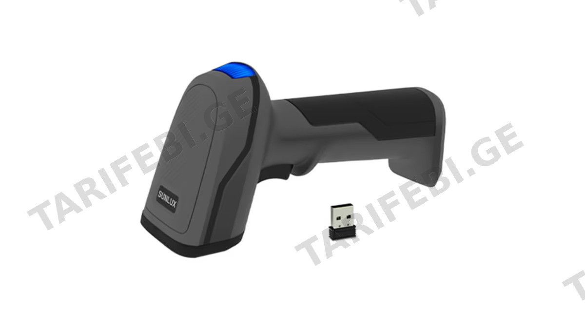 ბარკოდის სკანერი Sunlux XL-9621D, 2D, Bluetooth, USB, USB-VCP, Barcode Scanner, Black