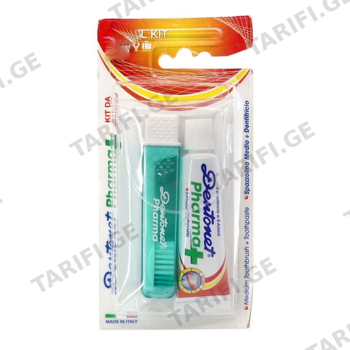 Dentonet - დენტონეტი სამგზავრო ნაკრები ჯაგრისი+პასტა 2400