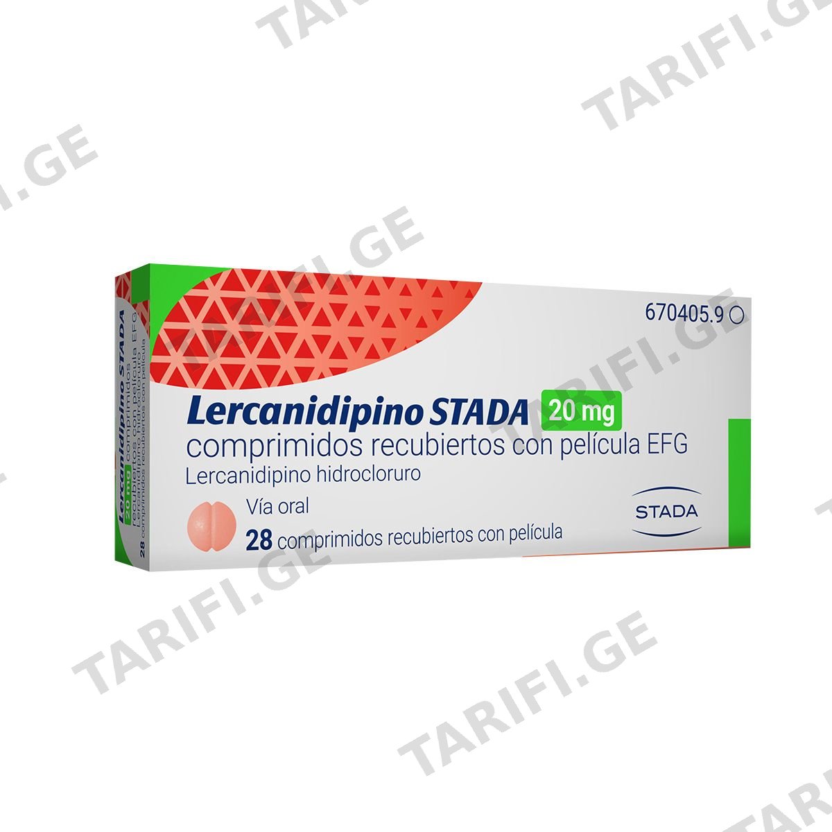 ლერკანიდიპინი შტადა - Lercanidipino STADA 20მგ 28 ტაბლეტი