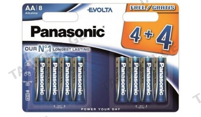 ელემენტი ალკალინის Panasonic Evolta AA 8ც.